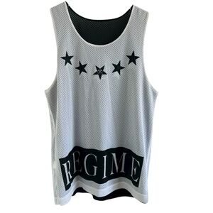 Civil Regime Men’s Black & White Graphic Tank Top Jersey